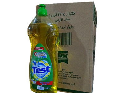 TEST LIQUIDE VAISSELLE CITRON 1,25L x 12 PLT48